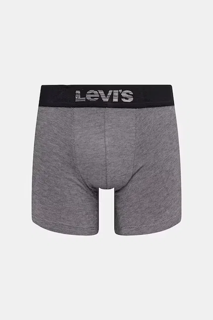 Боксеры хлопковые 2 шт Levi's, черный — фото 2