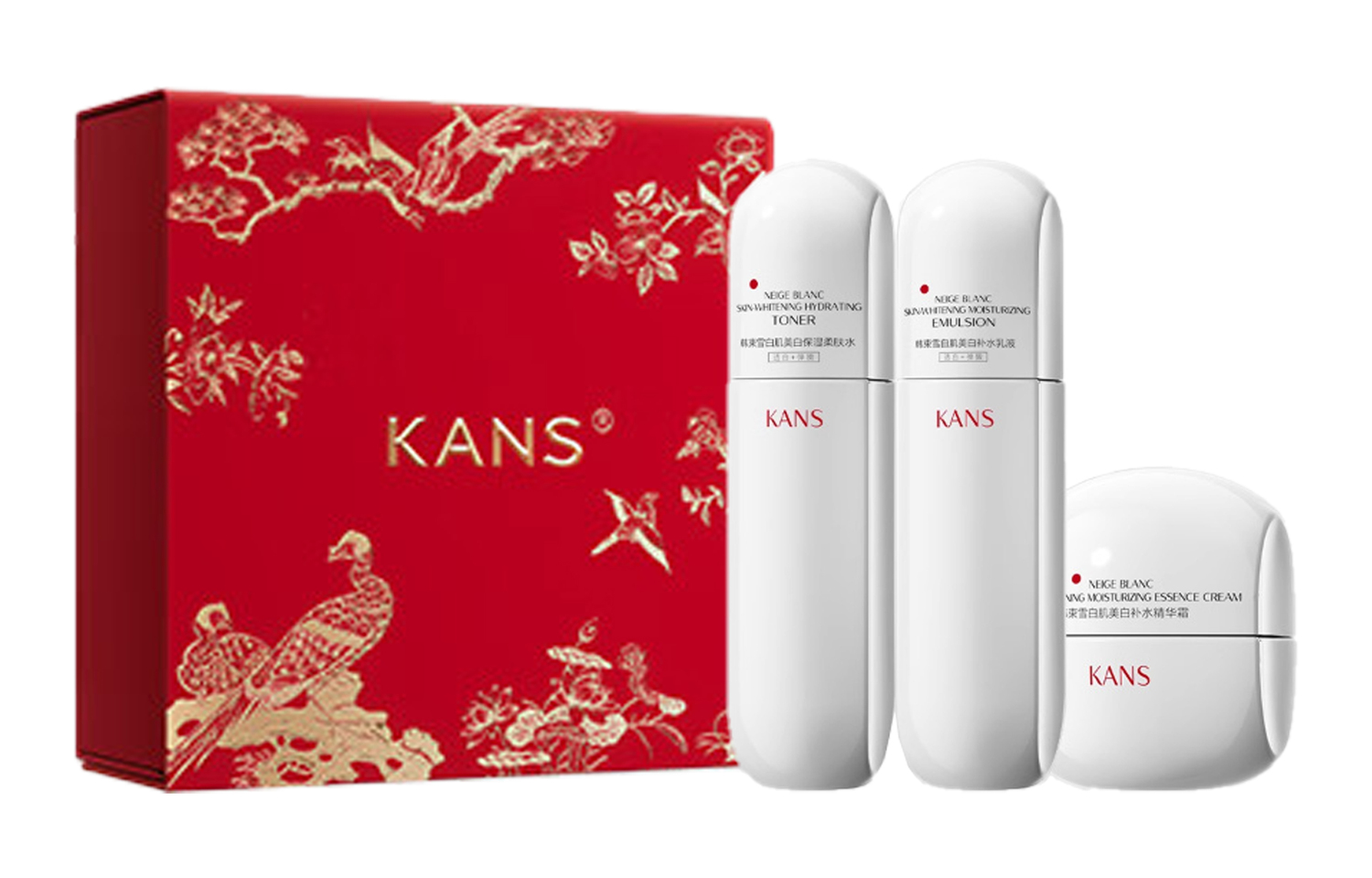 

KANS Набор уходовой косметики White Waist к празднику Циси, лифтинг и увлажнение, 100 мл+100 мл+50 г