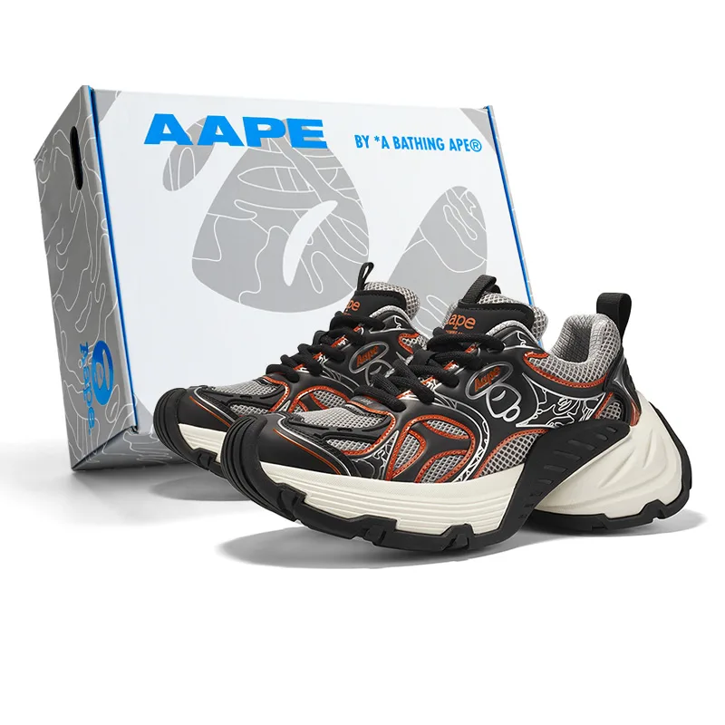 Кроссовки мужские низкие с амортизацией и усиленной защитой Aape, Warrior Black — фото 3