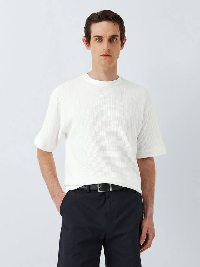 

Футболка с круглым вырезом из вафельного хлопка Kin, цвет Cloud Dancer