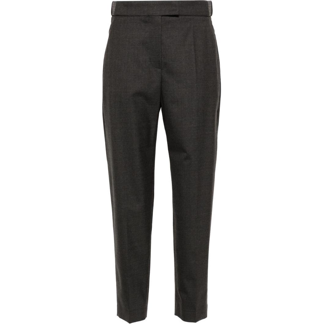 

Брюки Monili Chain с детализацией Brunello Cucinelli, coal серый