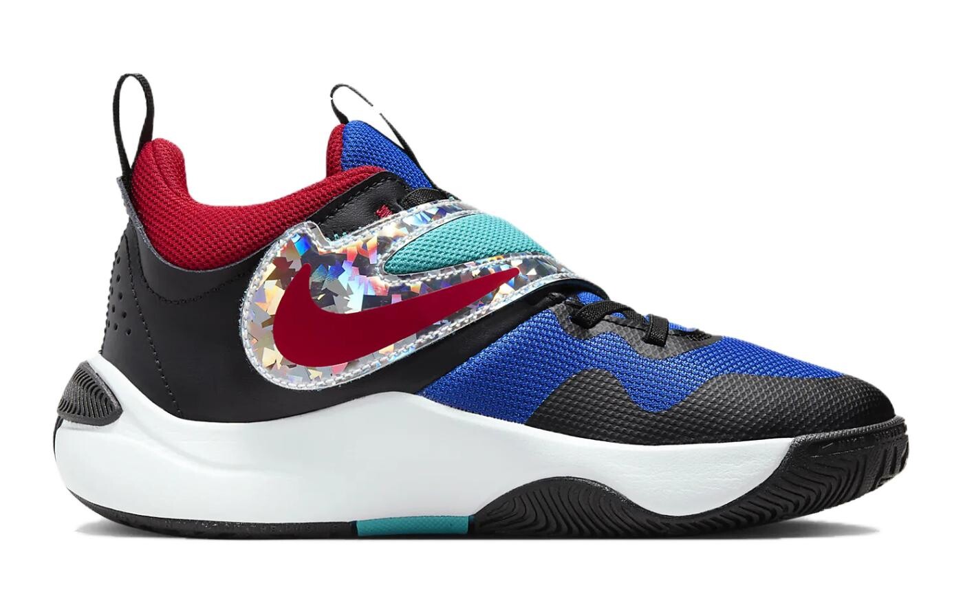 Баскетбольные кроссовки Team Hustle D 11 Kids для начальной школы Nike, черный/синий/белый — фото 4