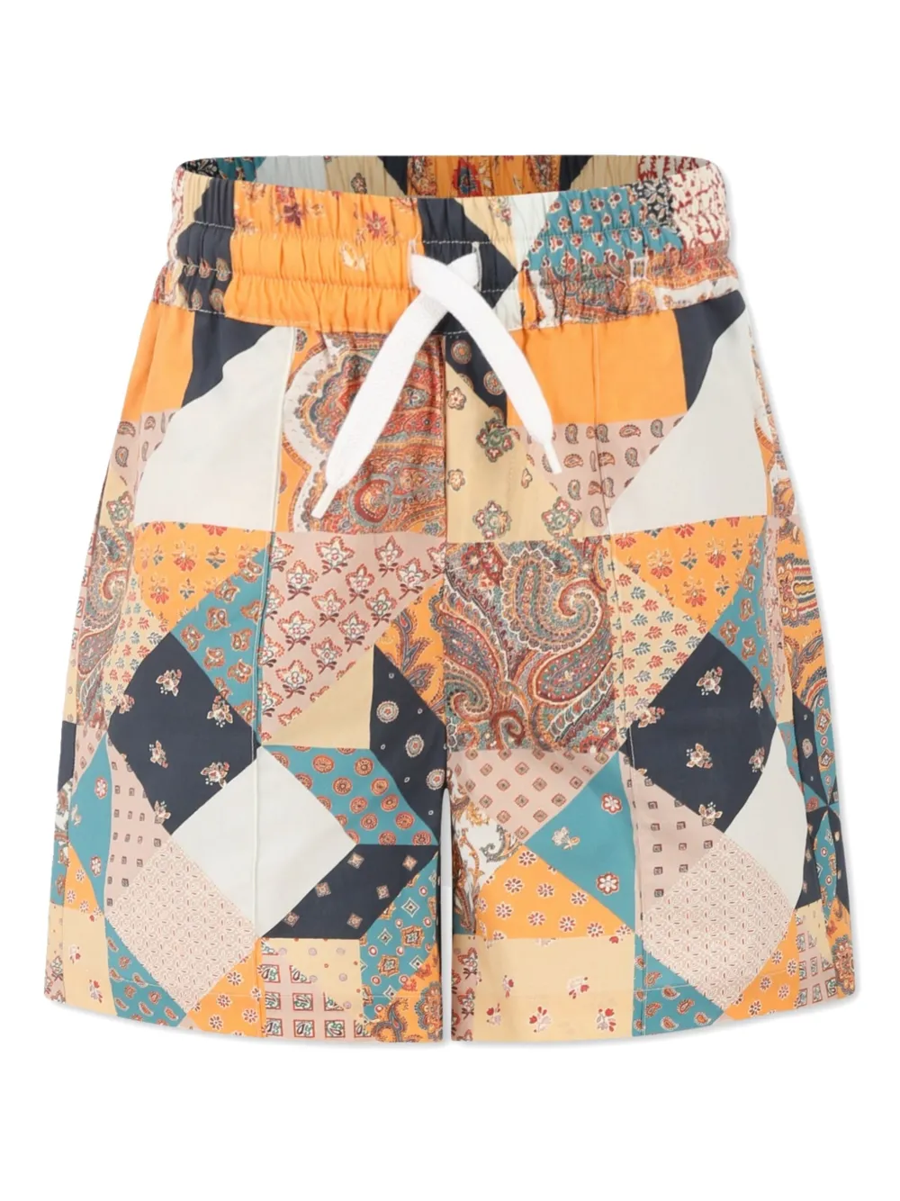 

Шорты с принтом Patchwork ETRO KIDS, желтый