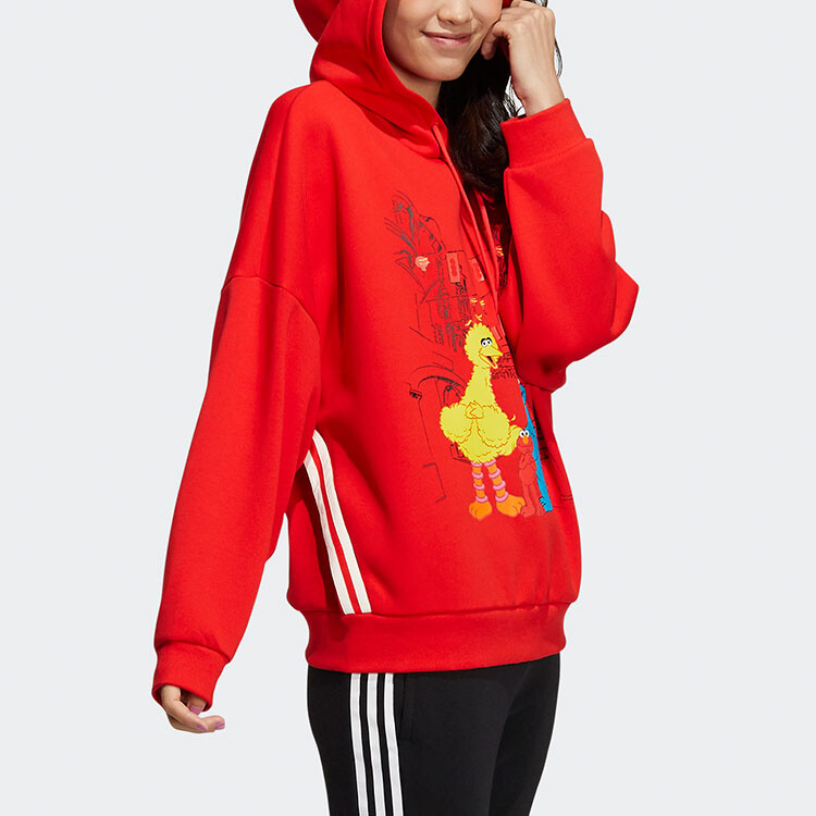 Совместная коллекция Sesame Street X Sesame Street, женская толстовка красного цвета Adidas Neo — фото 4
