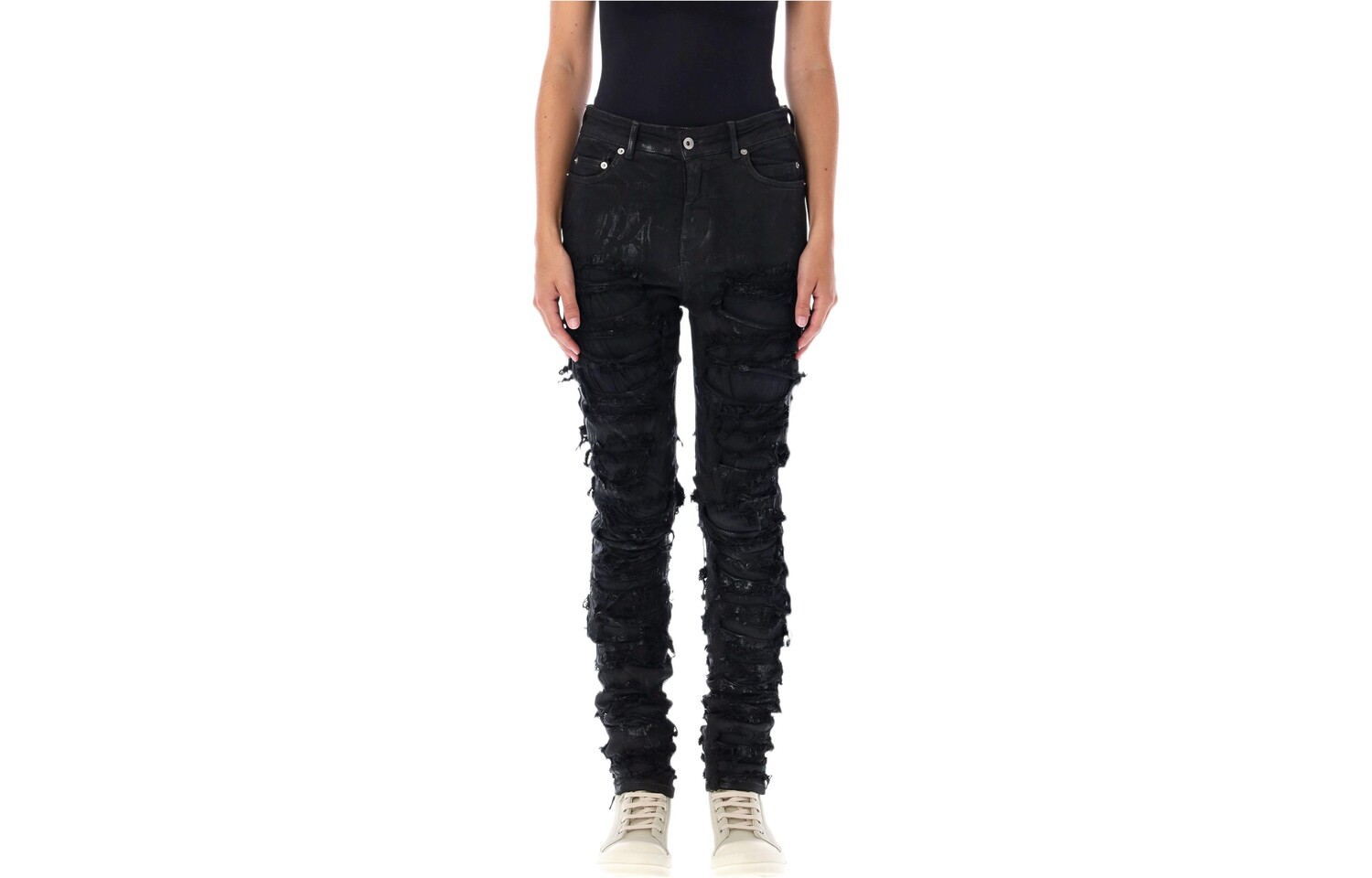 

Джинсы женские Rick Owens Drkshdw с элементами, черный