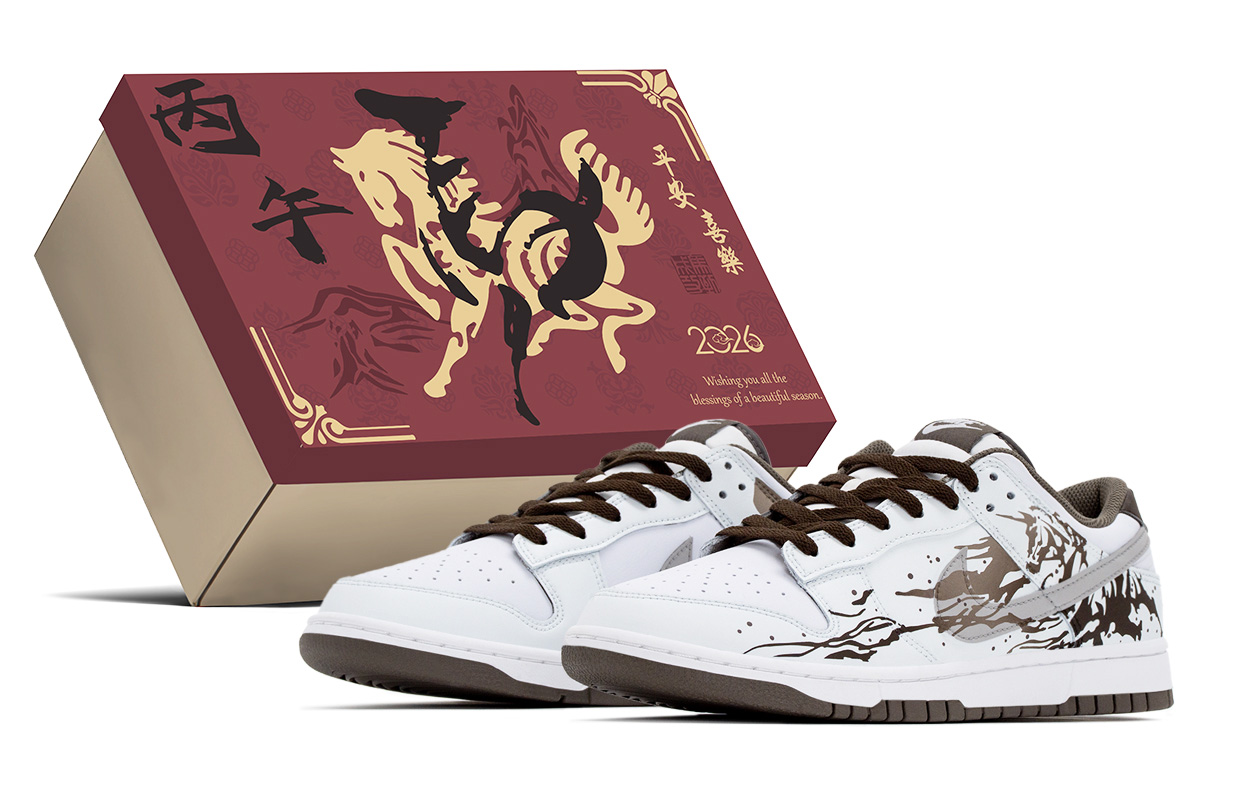 

Кроссовки для скейтбординга Dunk CNY Box, Immediate Success, Feng Yan, мужские, устойчивые к истиранию и скольжению, низкие Nike, черный белый