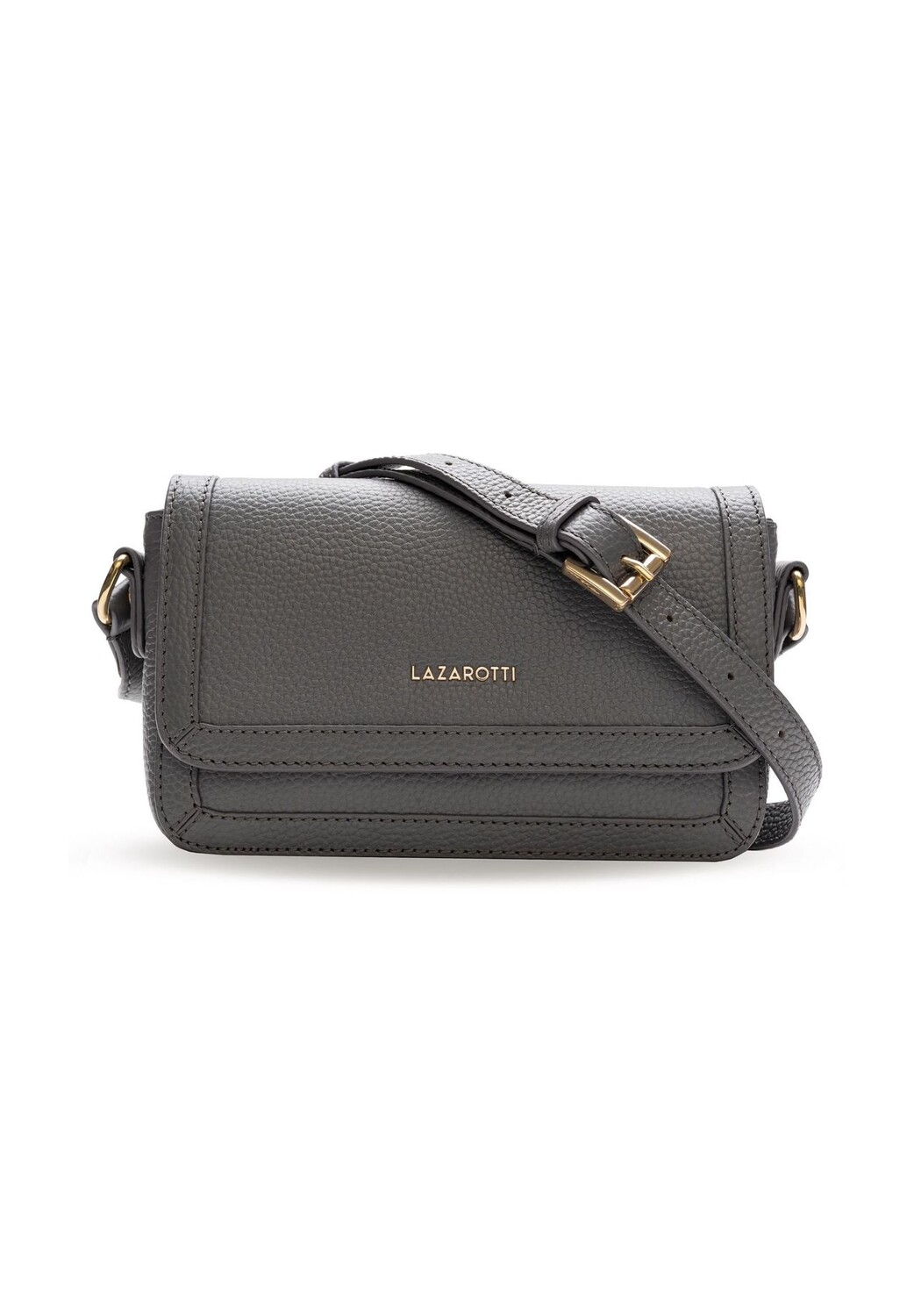 

Сумка через плечо Bologna Leather 21 см LAZAROTTI, серый