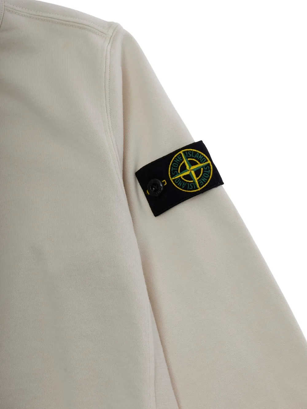 Лонгслив с нашивкой Stone Island Junior, нейтральный — фото 3