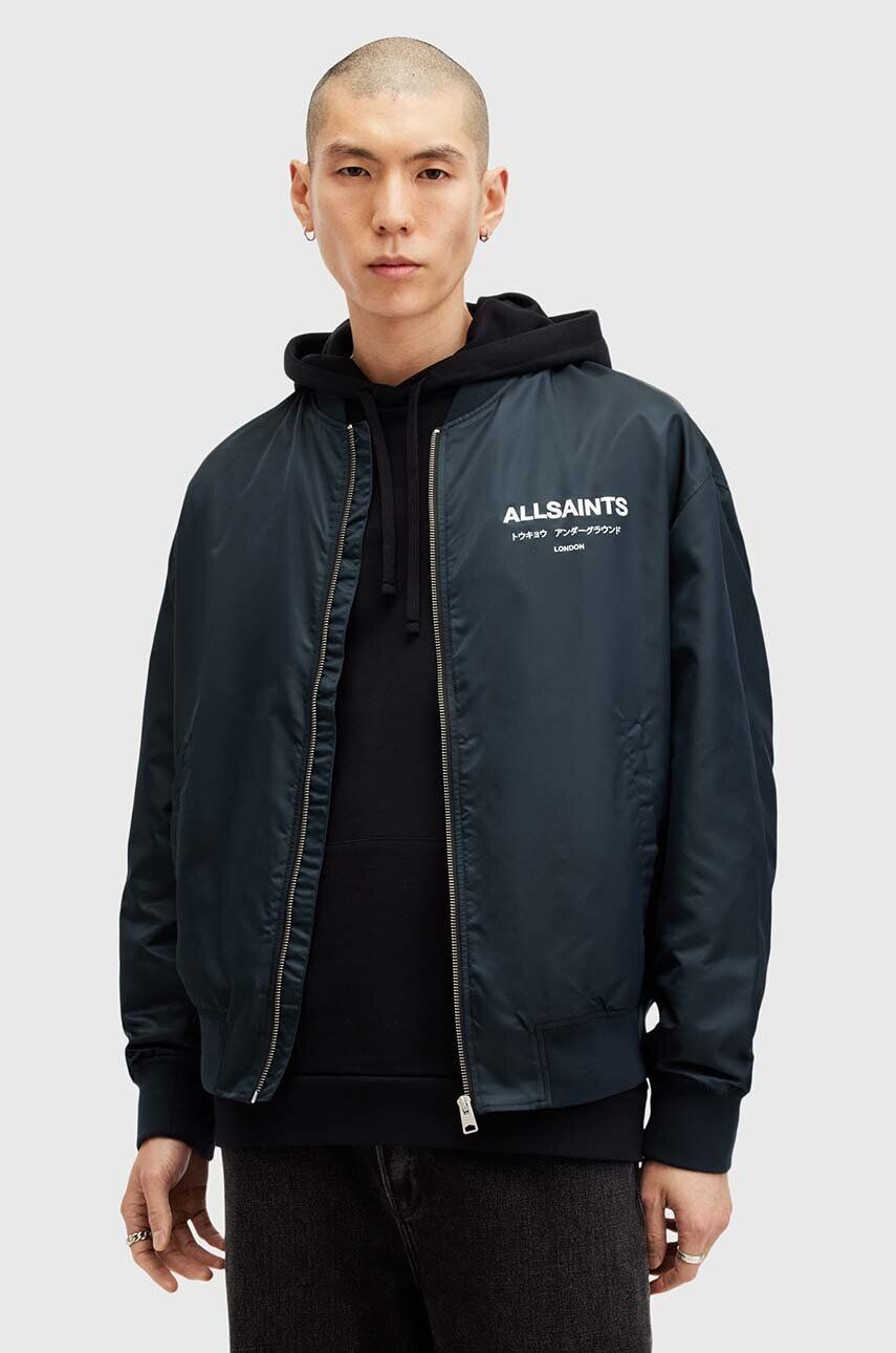 

Куртка-бомбер UNDERGROUND AllSaints, темно-синий