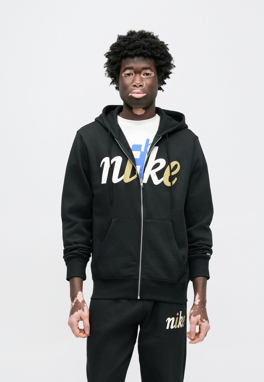 Толстовка Nike Sportswear CLUB HOOD, Black/Sail/Black — фото 4