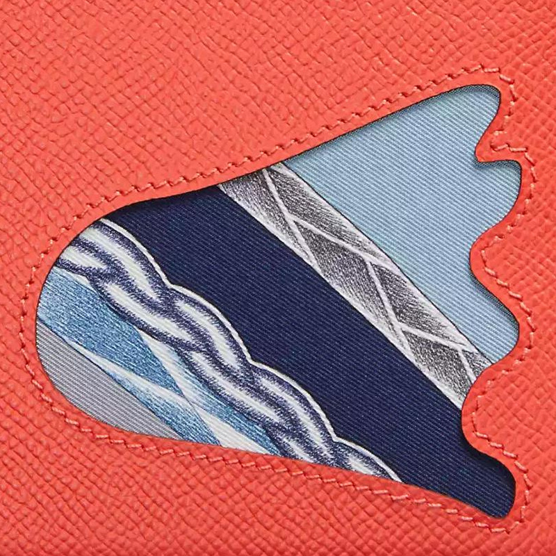 Кошелёк для монет из телячьей кожи женский розовый HERMES — фото 2