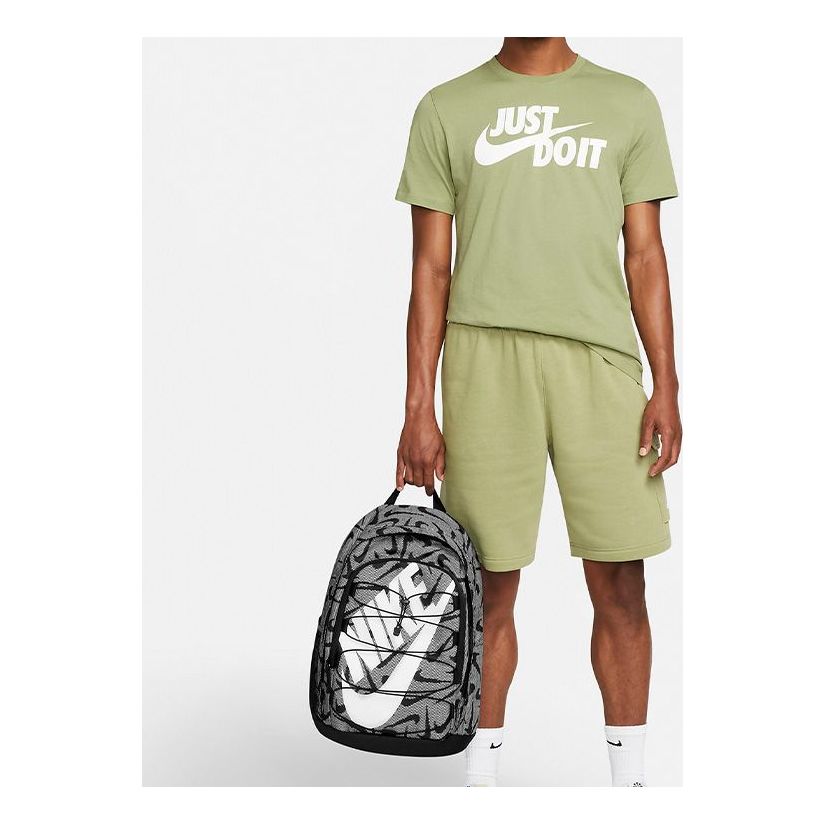

Рюкзак Nike Hayward Full Print logo Athleisure Casual Sports Backpack Schoolbag Student Dark Grey Grayblack