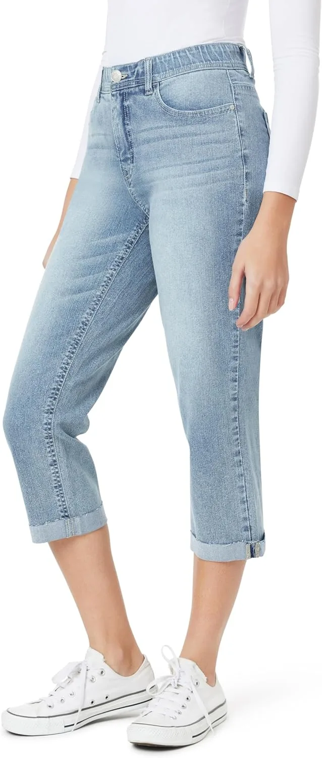 

Angels Forever Young Women's Everluxe Bling Sculpt Straight 23.5" Crop Jeans