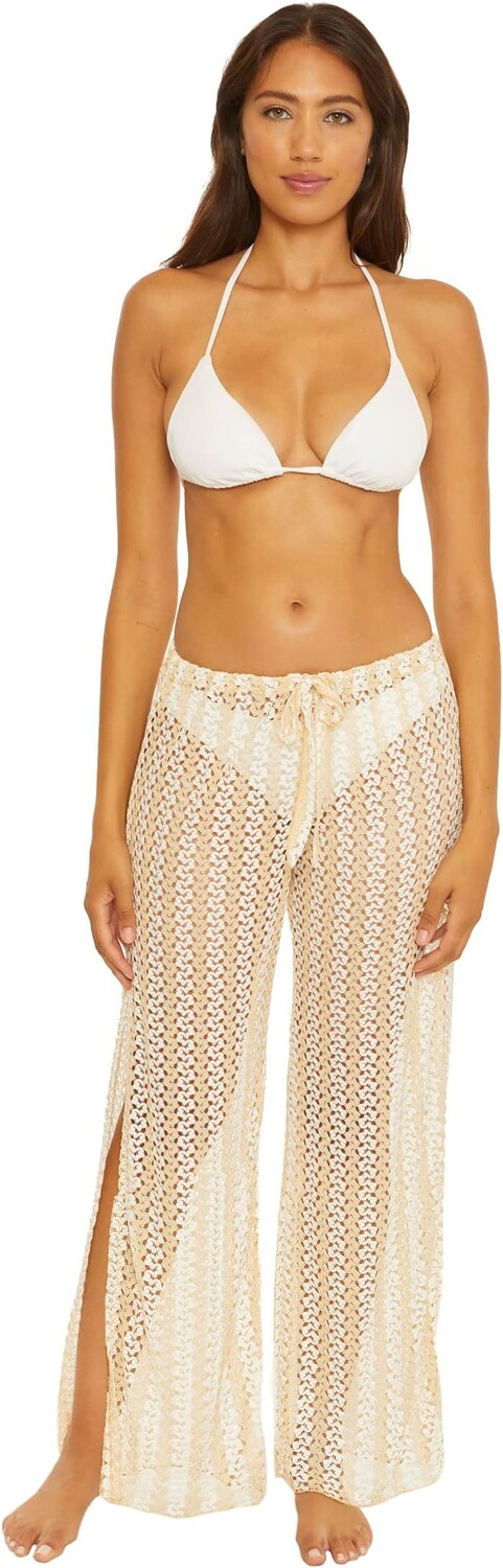 

Пижамные брюки BECCA Golden Metallic Crochet Pants Cover-Up, цвет White/Gold