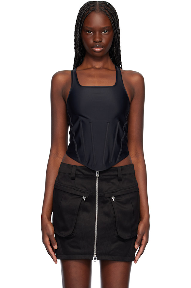 

Корсетный топ Mugler, черный