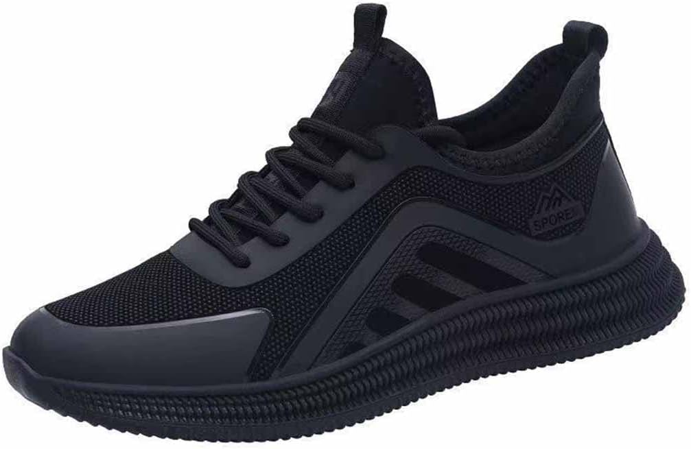 

Мужские кроссовки MSYINGL, легкие, дышащие, удобные, на шнуровке, для ходьбы, с нескользящей подошвой, повседневные, для работы, улицы и фитнеса, черный