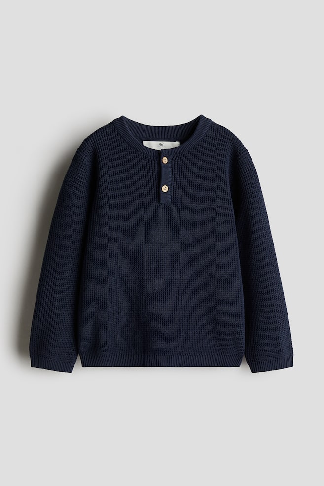 

Свитер Хенли H&M, синий