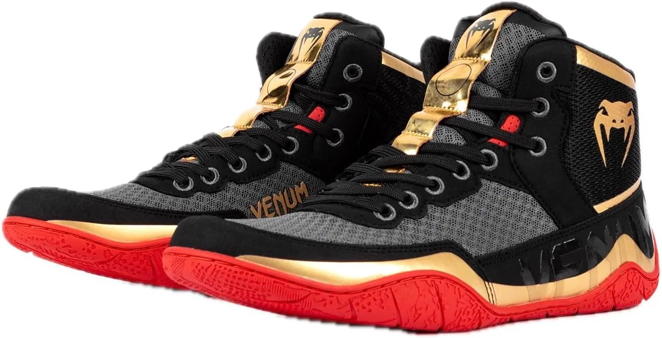 Кроссовки Venum Unim Elite для борьбы, унисекс, Black, Gold, Red — фото 2