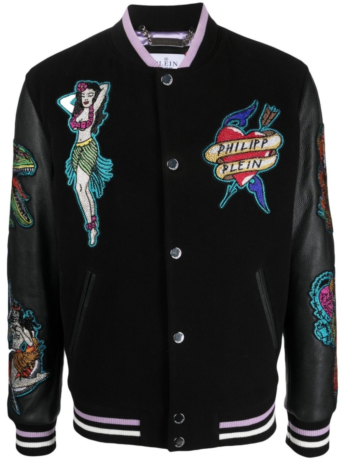 

Philipp Plein куртка College Bomber, черный