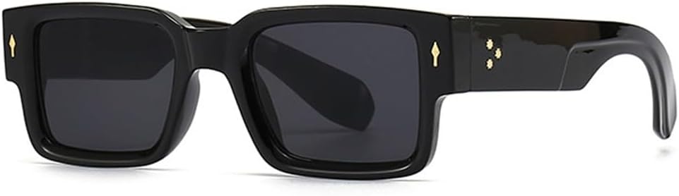 

Солнцезащитные очки Rivets для мужчин, винтажные панк-очки с градиентным переходом, для женщин — темно-зеленые солнцезащитные очки с защитой от УФ-излучения UV400 KTUCN, Black Gray