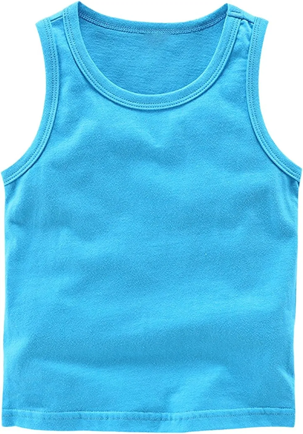 Детский топ без рукавов, хлопок, Sky Blue