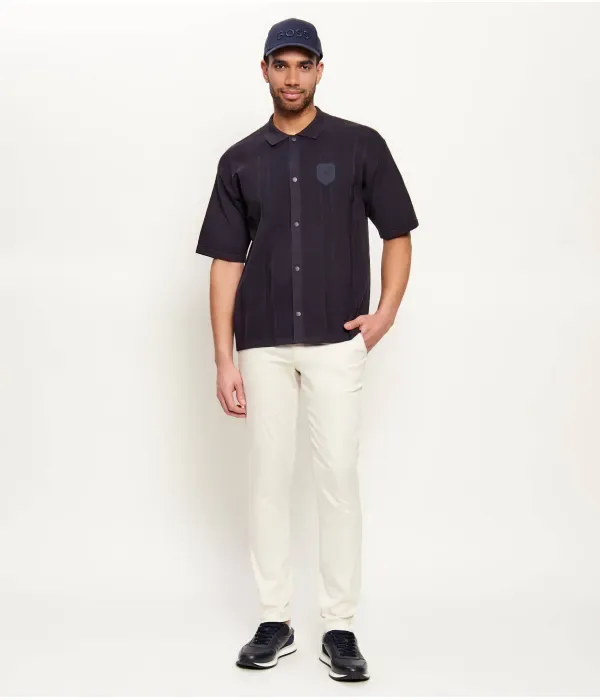 Поло KN_BB BC Lux PS relaxed fit Boss Green, темно-синий — фото 2