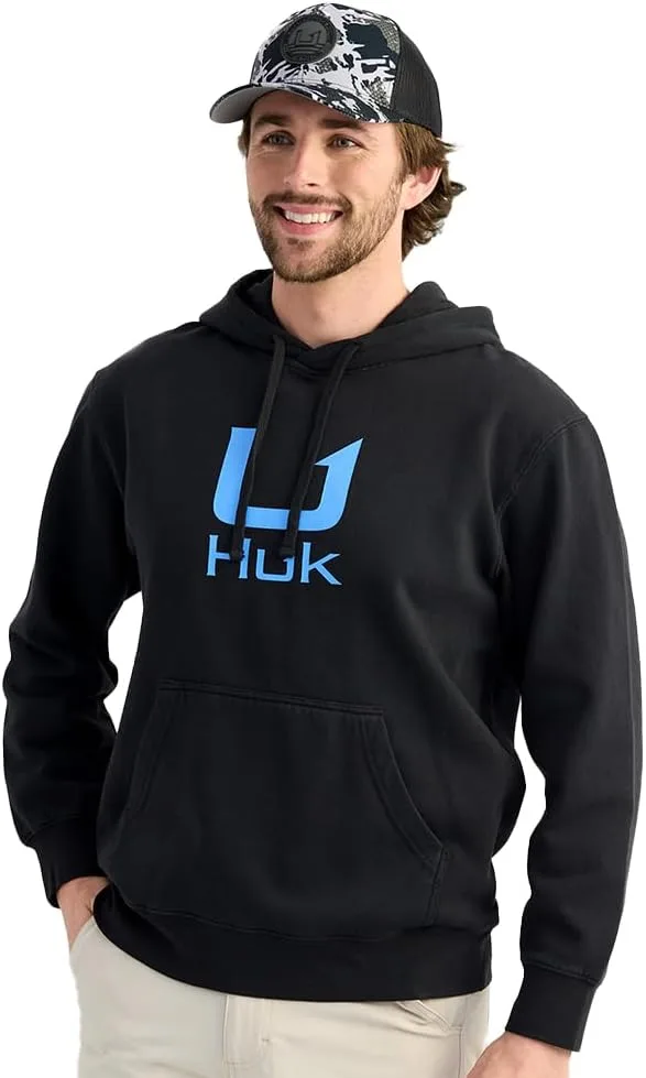 

HUK мужская хлопковая флисовая толстовка с капюшоном, мягкая и теплая