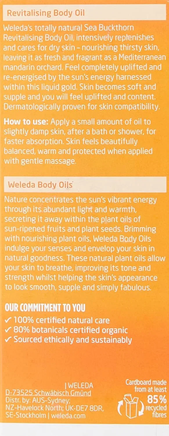 Органическое облепиховое масло для тела от WELEDA Weleda — фото 4