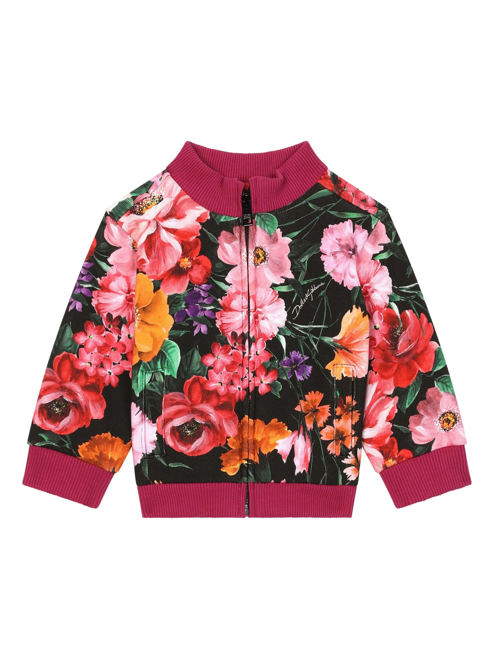 

Куртка с цветочным принтом Dolce & Gabbana Kids, черный