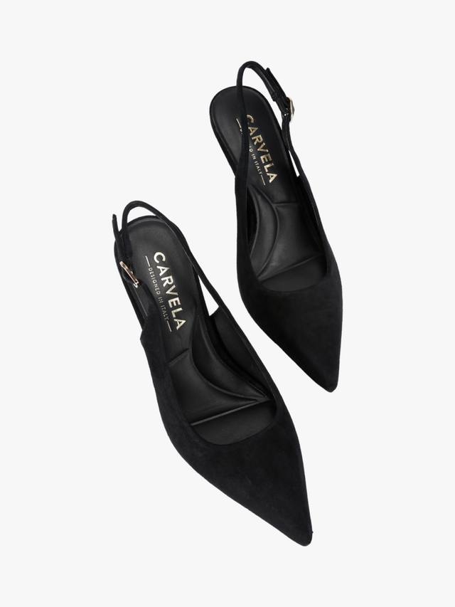 Элегантные замшевые туфли-лодочки на каблуке Carvela, Black — фото 2