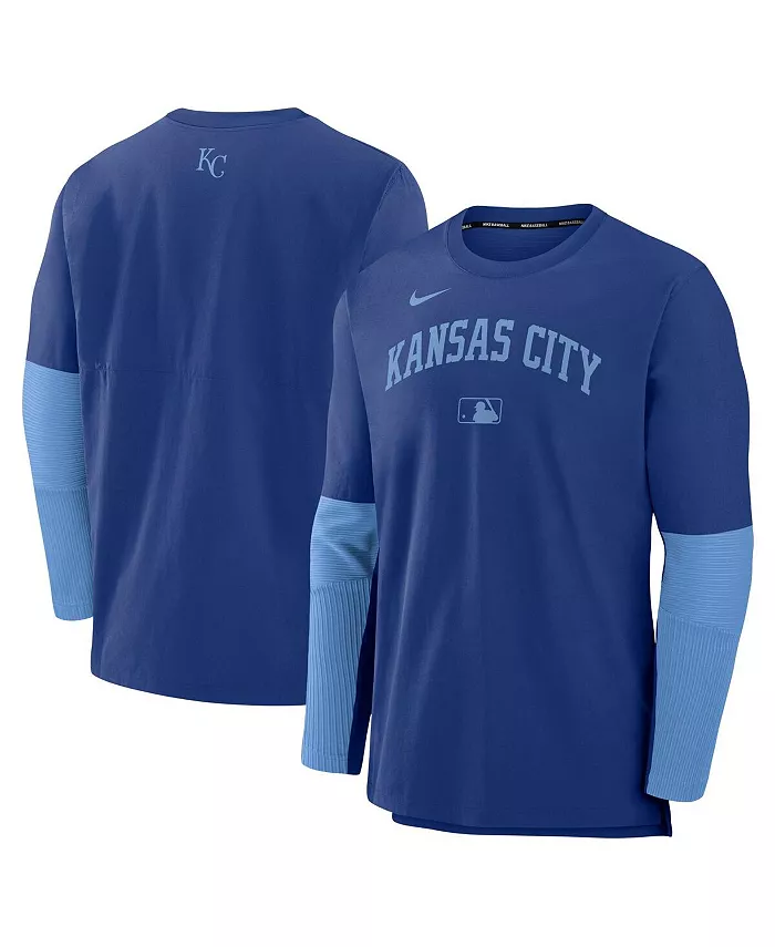 

Мужская легкая производительная блуза с длинным рукавом Authentic Collection Player Royal/Light Blue Kansas City Royals Nike