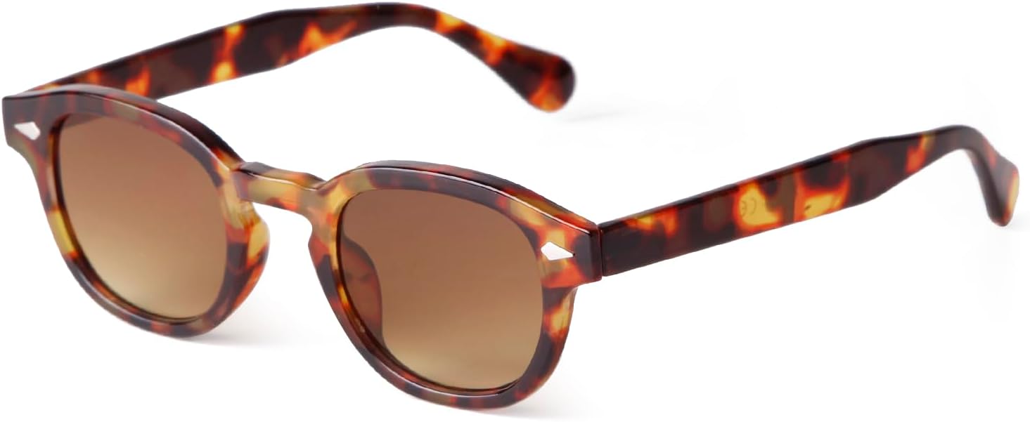 

Солнцезащитные очки ADE WU в стиле ретро, ​​круглые, для женщин и мужчин, винтажные, в маленькой круглой оправе, тонированные, унисекс, стильные, 46 мм, Tortoise/Gradient Brown