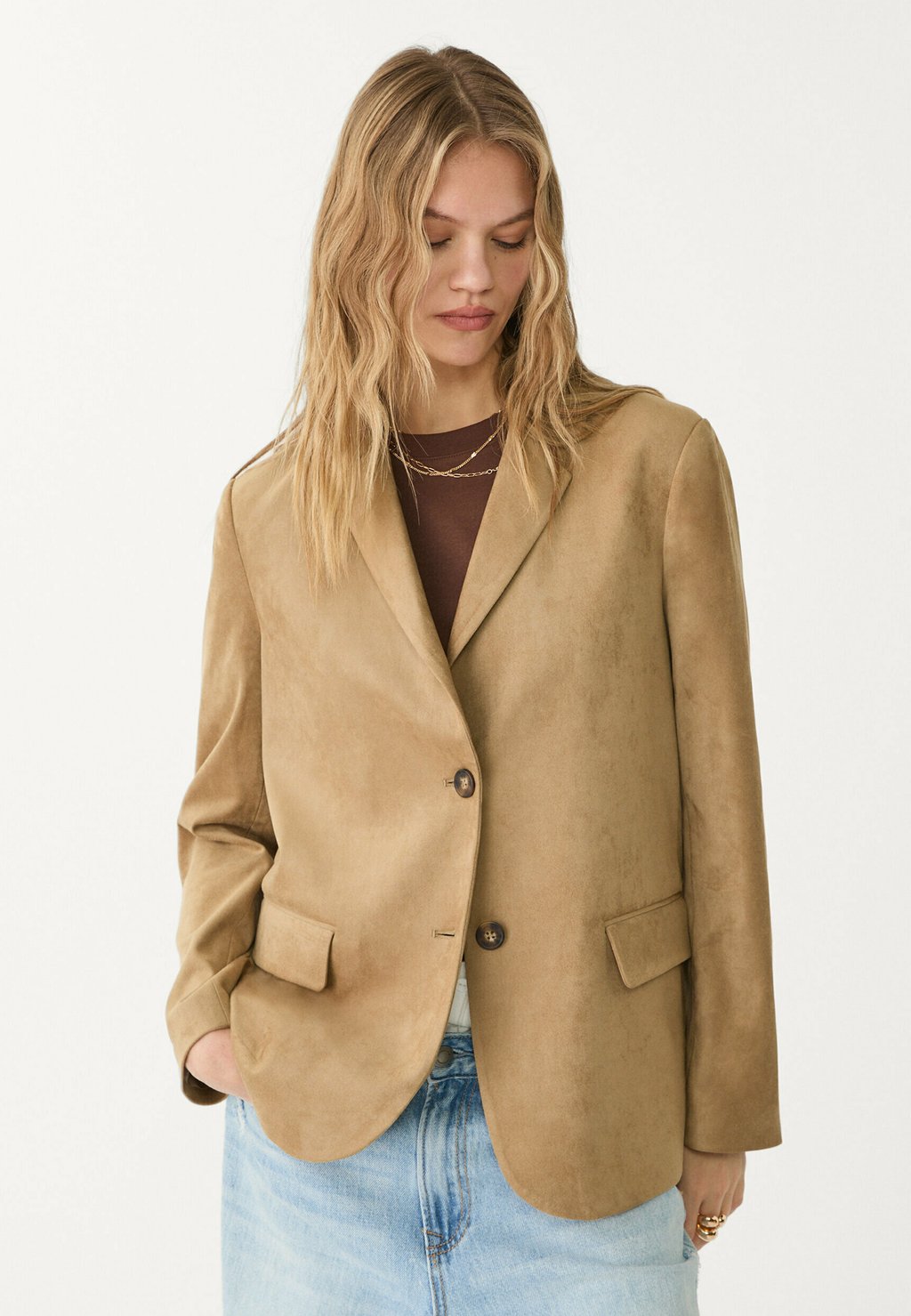 

Блейзер Stradivarius, серый