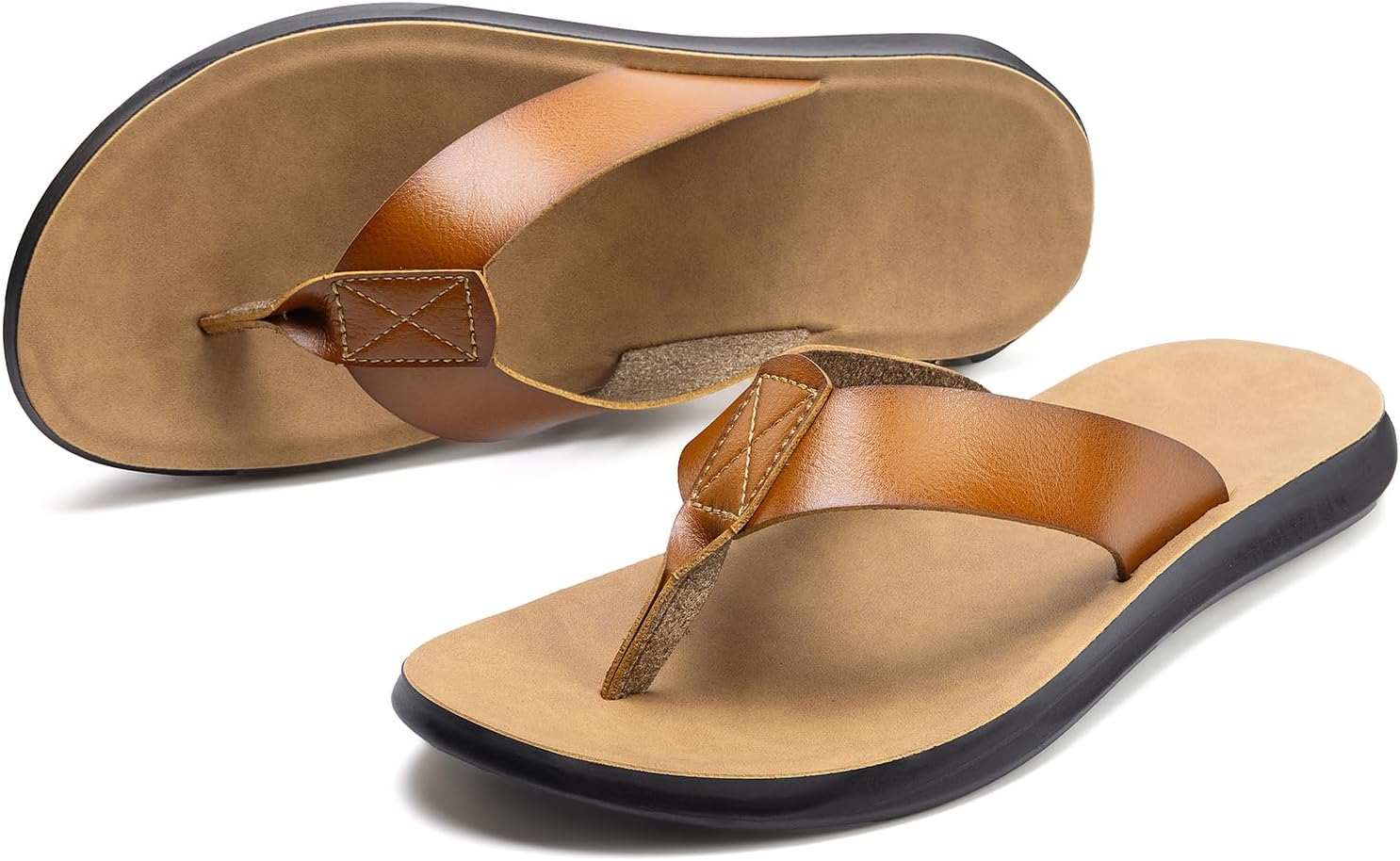 

MOGU MAOMAO Мужские сандалии: верх- микрофибровая кожа, подошва- полиуретан (PU), повседневные пляжные сандалии, хаки