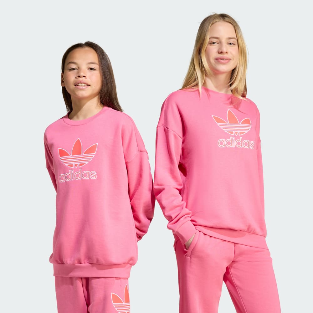 

Толстовка Adidas Trefoil Crew Kids, цвет Pink Fusion/Lucid Red