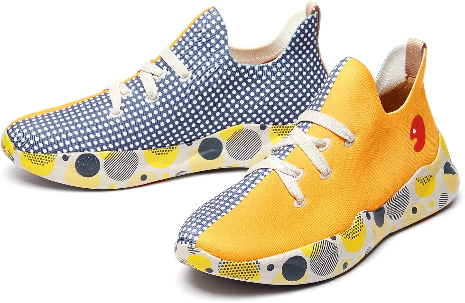 

Мужские модные кроссовки UIN Легкие прогулочные слипоны Комфортные художественно раскрашенные спортивные обувь для путешествий Mijas Eye of Exploration, желтый