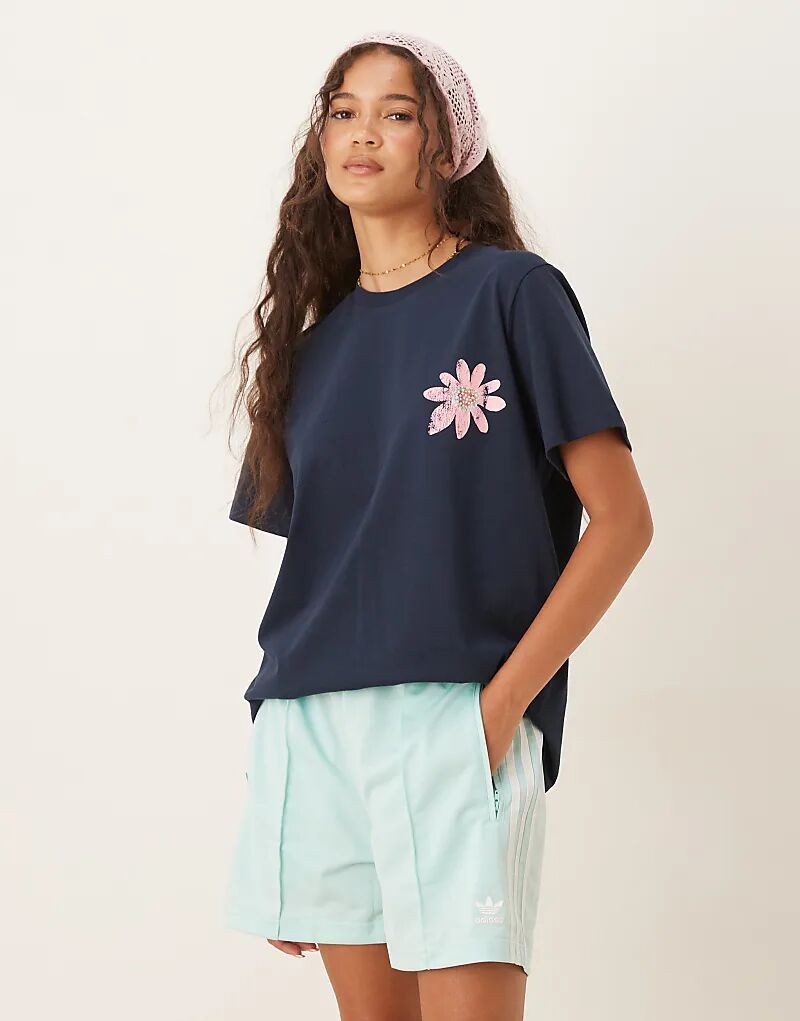 

Шорты adidas Originals Firebird синего цвета — MBLUE