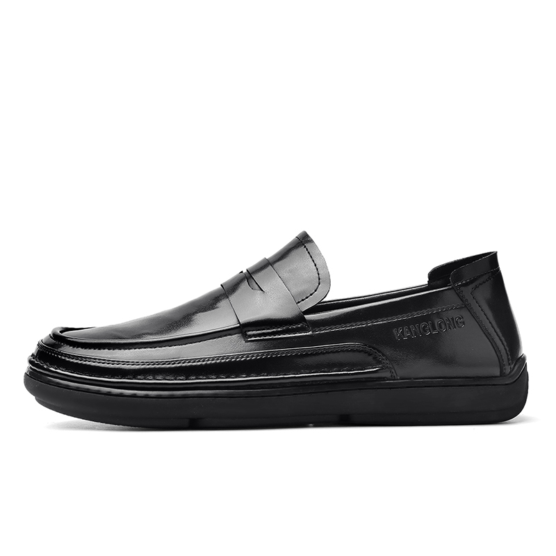 

Мужская повседневная обувь с низким верхом KANGLONG, Black[Leather Shoe Size: Size 40 In This Model = Athletic Shoes 41]