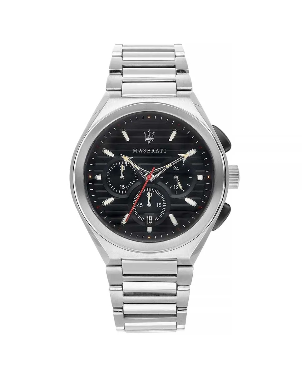 

R8873639002 мужские часы из стали с серебряным ремешком Maserati, серебряный
