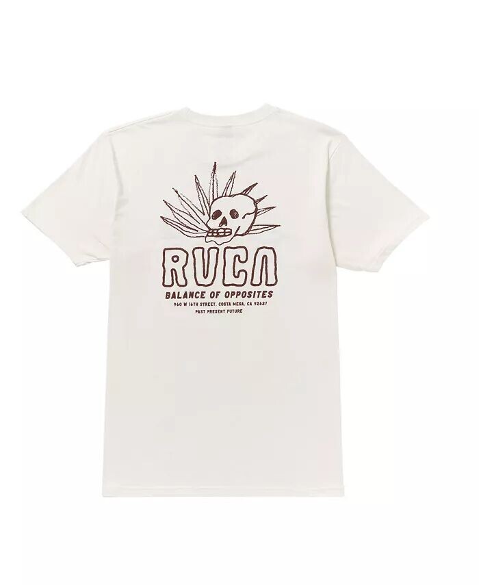 

Мужские футболки с черепом пустыни RVCA, белый