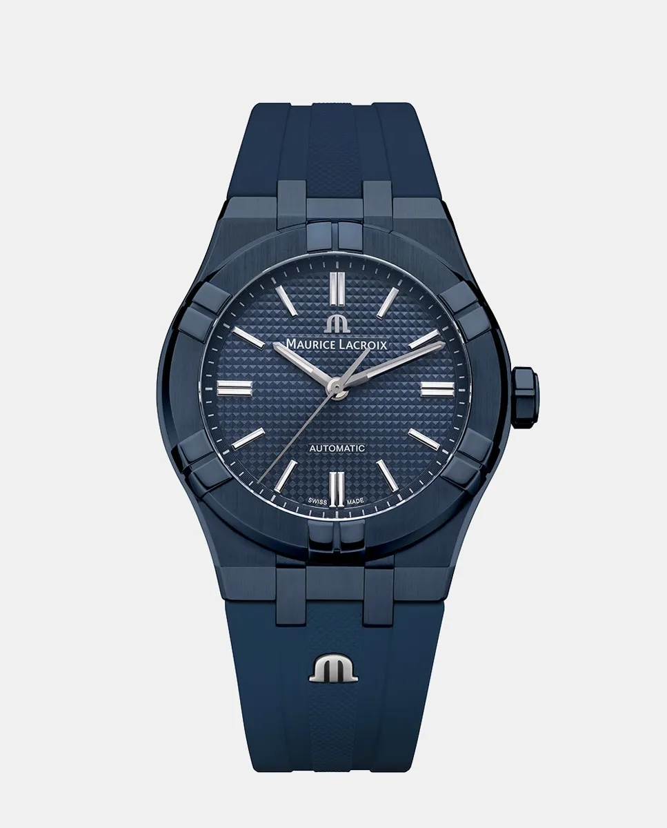 

Aikon AI6007-PVC00-430-4 Автоматические синие резиновые мужские часы Maurice Lacroix, синий