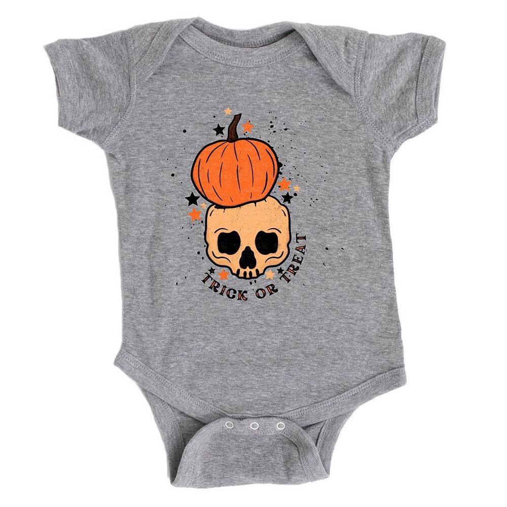 

Детское боди с черепом Trick Or Treat The Juniper Shop, цвет Heather Grey