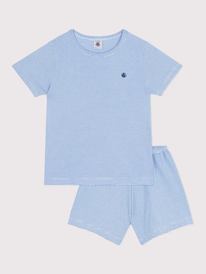 Пижама в полоску PETIT BATEAU, голубой