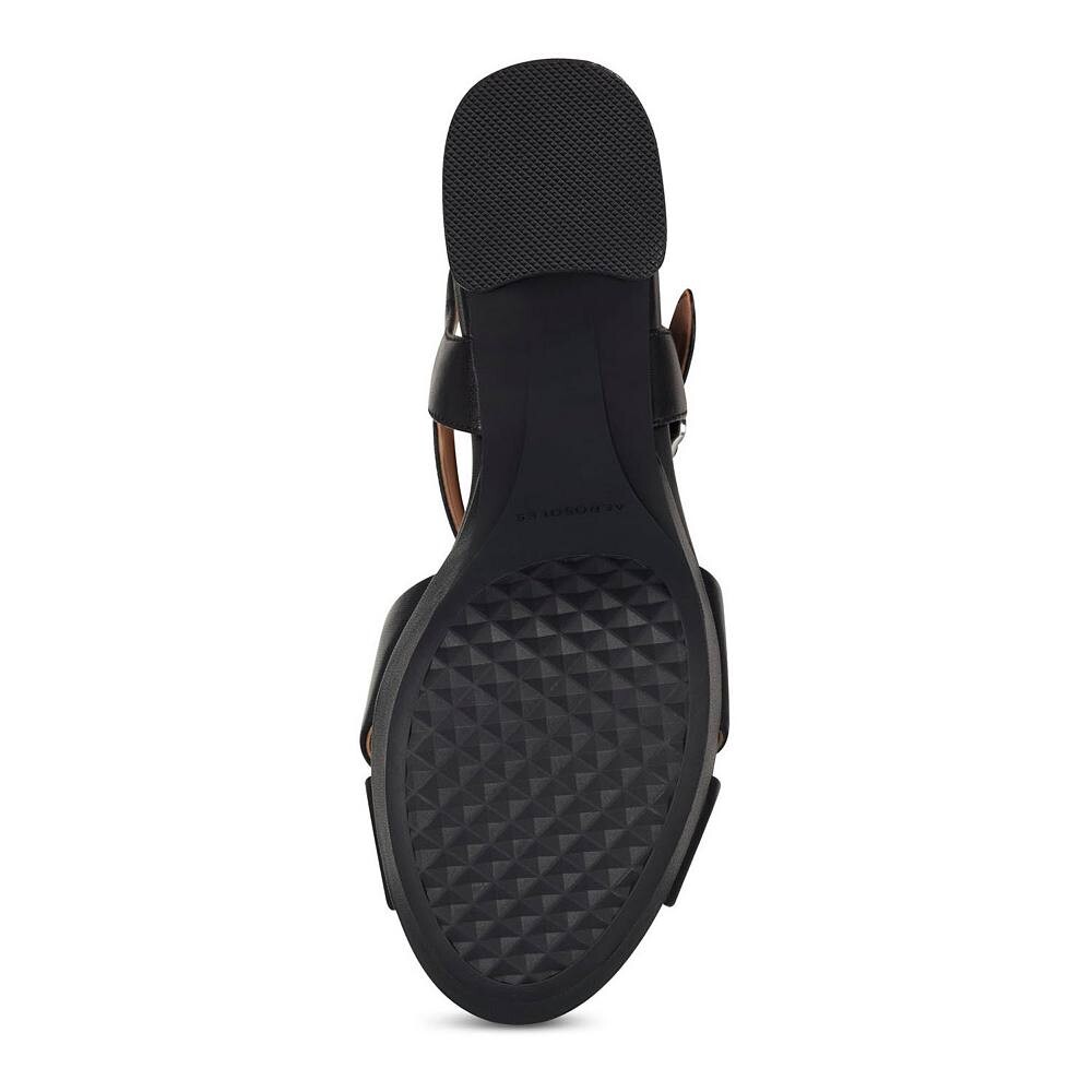 Женские кожаные сандалии на платформе Aerosoles Cosmos, цвет Black Leather — фото 3