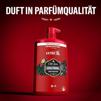 Wolfthorn 3-в-1 гель для душа и шампунь для мужчин 1л Old Spice — фото 2