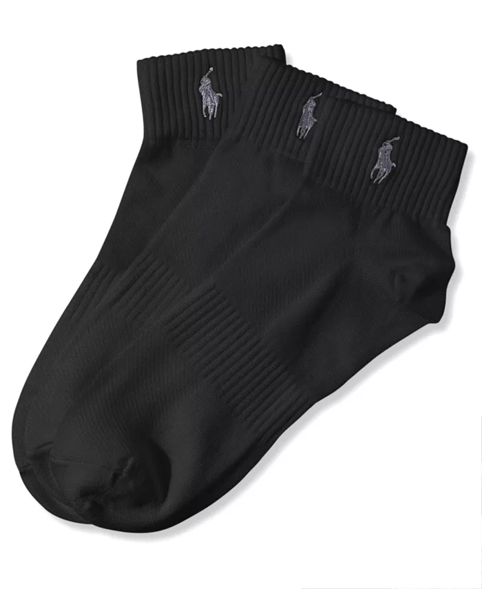 

Ralph Lauren Мужские технические носки Quarter, 3 пары Polo Ralph Lauren, черный