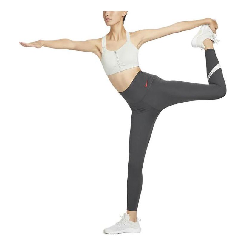 Бюстгальтер (WMNS) Nike Alpha High Support Padded Zip-Front Sports Bra 'White' — фото 3