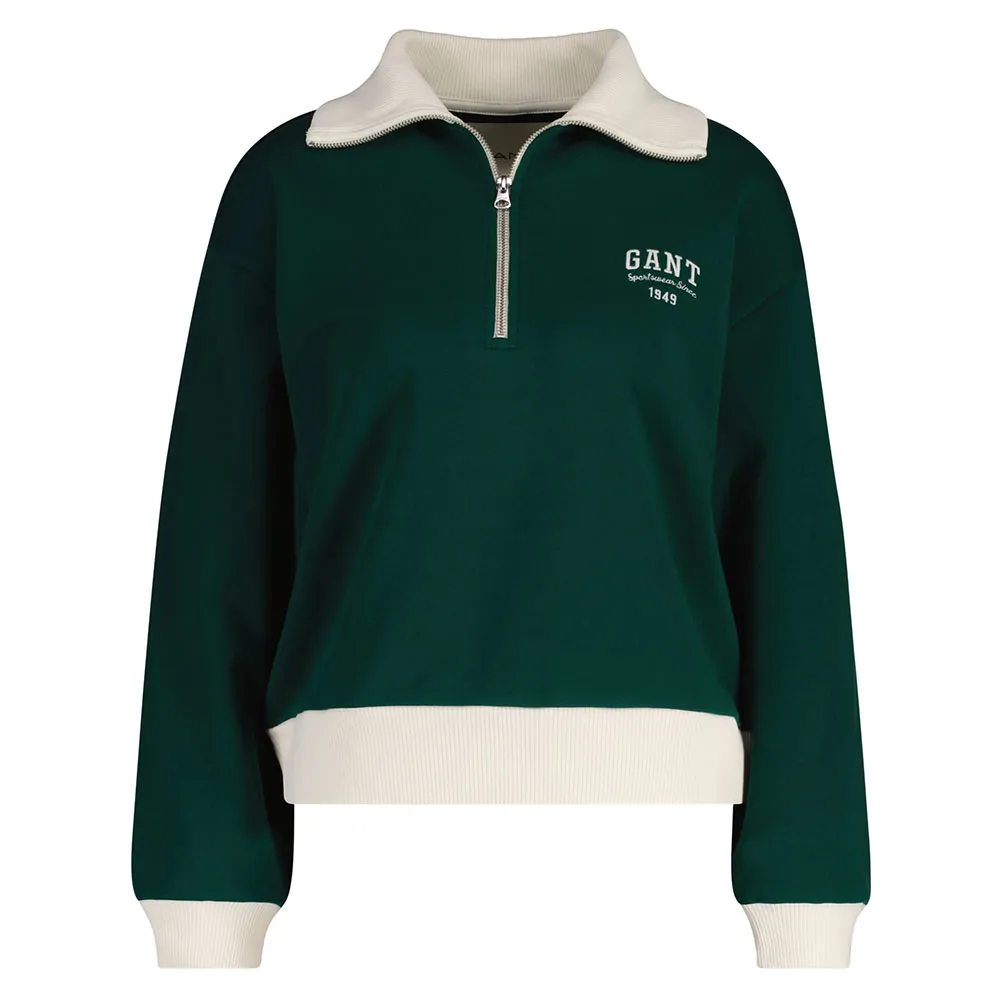 

Толстовка Gant 4201243 half zip, зеленый