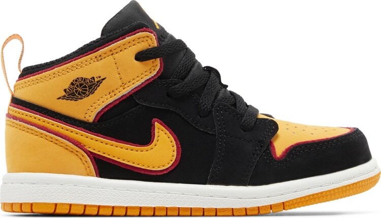 

Кроссовки Air Jordan 1 Mid SE TD 'Vivid Orange', черный