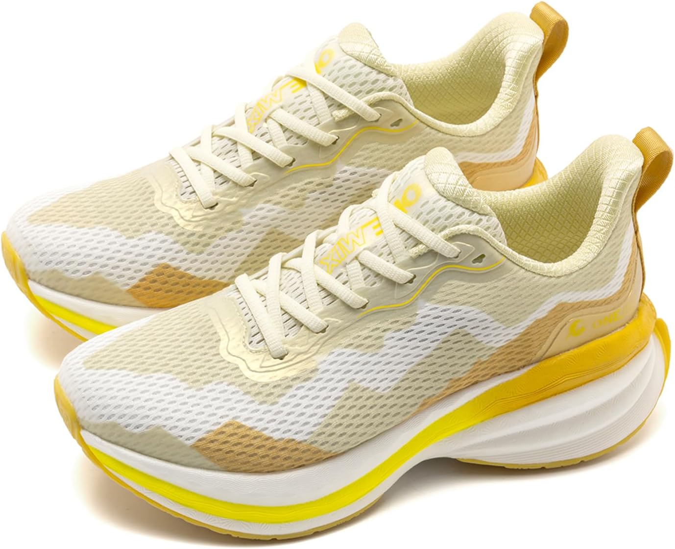 

Мужские легкие кроссовки ONEMIX, широкая носочная часть, дышащие прогулочные кроссовки - амортизирующие, противоскользящие, для тенниса, тренажерного зала, тренировок, модные кроссовки для бега и спорта, желтый